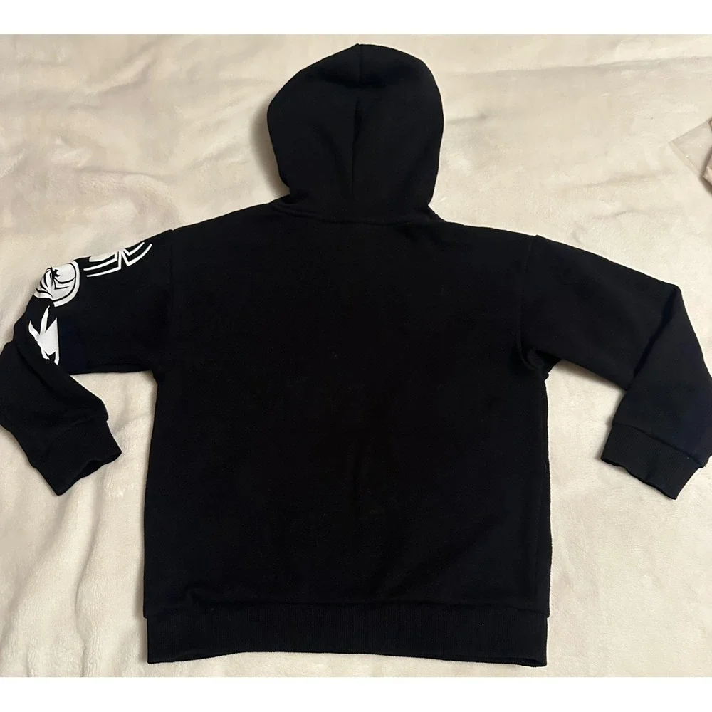 Marvel Spider-Man Kids Black Graphic‎ Pullover Hoodie Sweatshirt Size 6/7